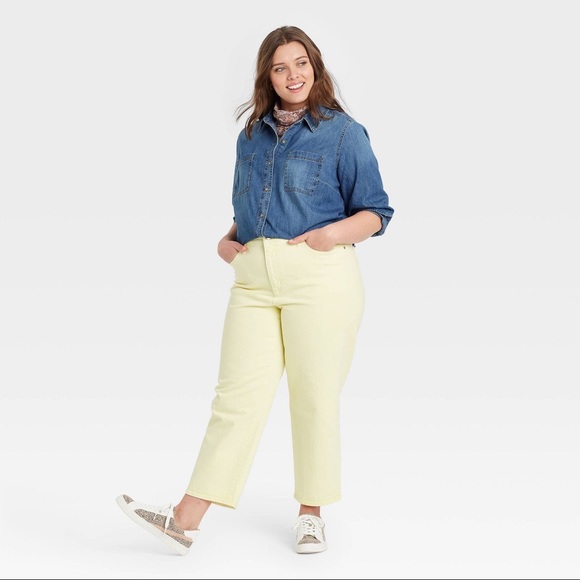 Women Long Sleeve Denim Jeans Woven Top XXL - Picture 2 of 5